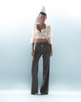Rachel Pants with Tassel & Metal Logo Accesories