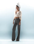 Rachel Pants with Tassel & Metal Logo Accesories