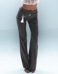 Rachel Pants with Tassel & Metal Logo Accesories
