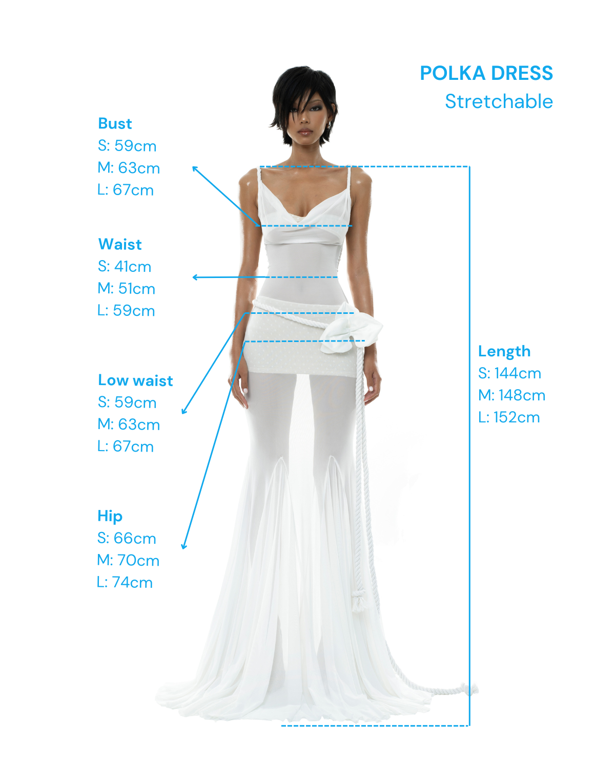 Polka Dress - White